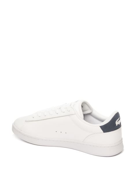 white/blue leather sneaker LACOSTE | CARNABY 224PELLE-WHT